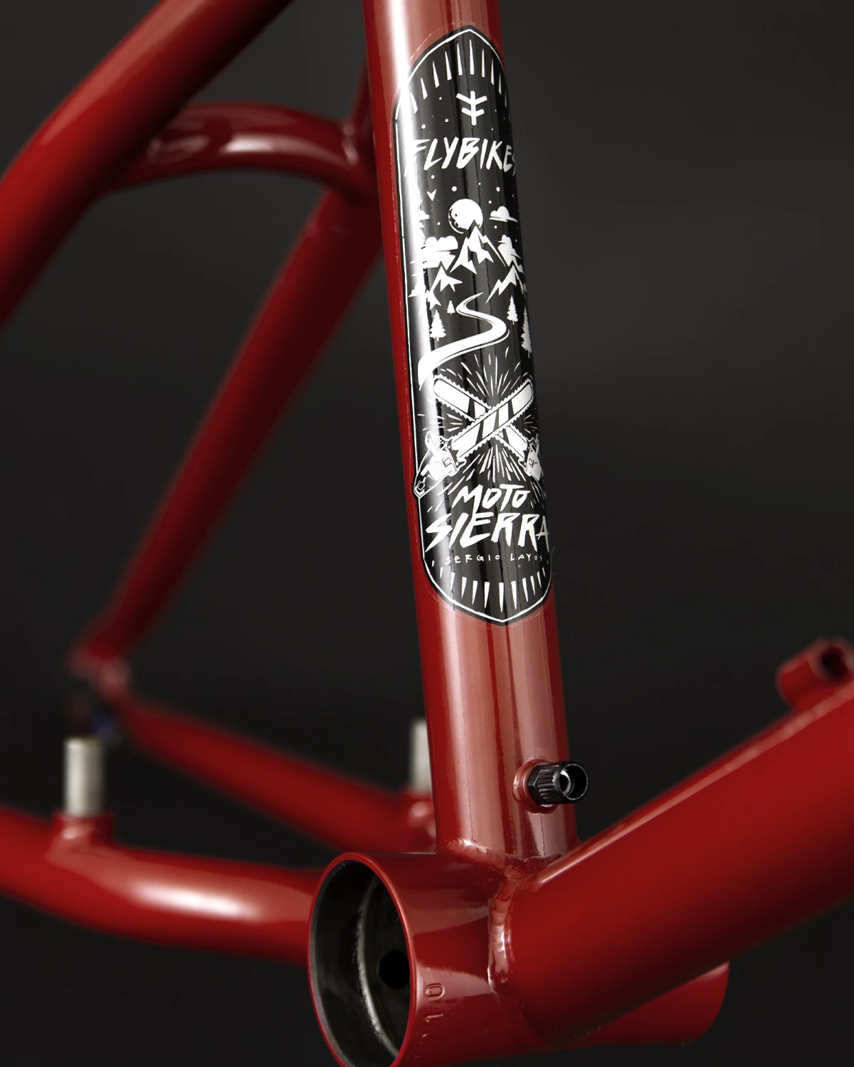 CADRE FLYBIKES MOTOSIERRA GLOSS DARK RED – Image 3